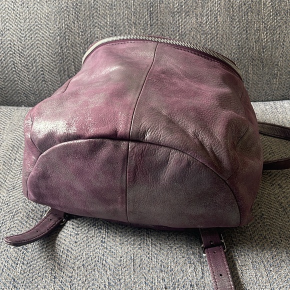 HOBO River Plum Graphite Leather Backpack - Picture 8 of 16